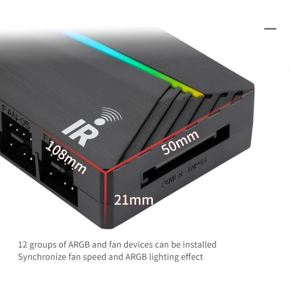 Controlador Hub ARGB Thermalright X12 IR para 12 Ventiladores vista 2