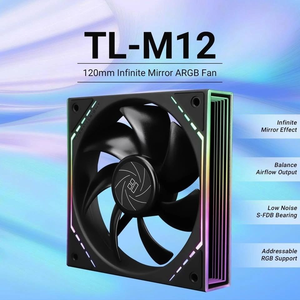 Ventilador ARGB Thermalright TL-M12R Espejo Infinito Negro (Unidad)