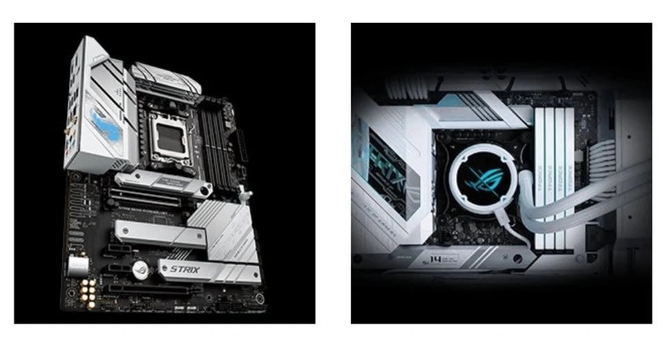 Placa Base ASUS ROG Strix B650-A Gaming WiFi Blanca vista 4