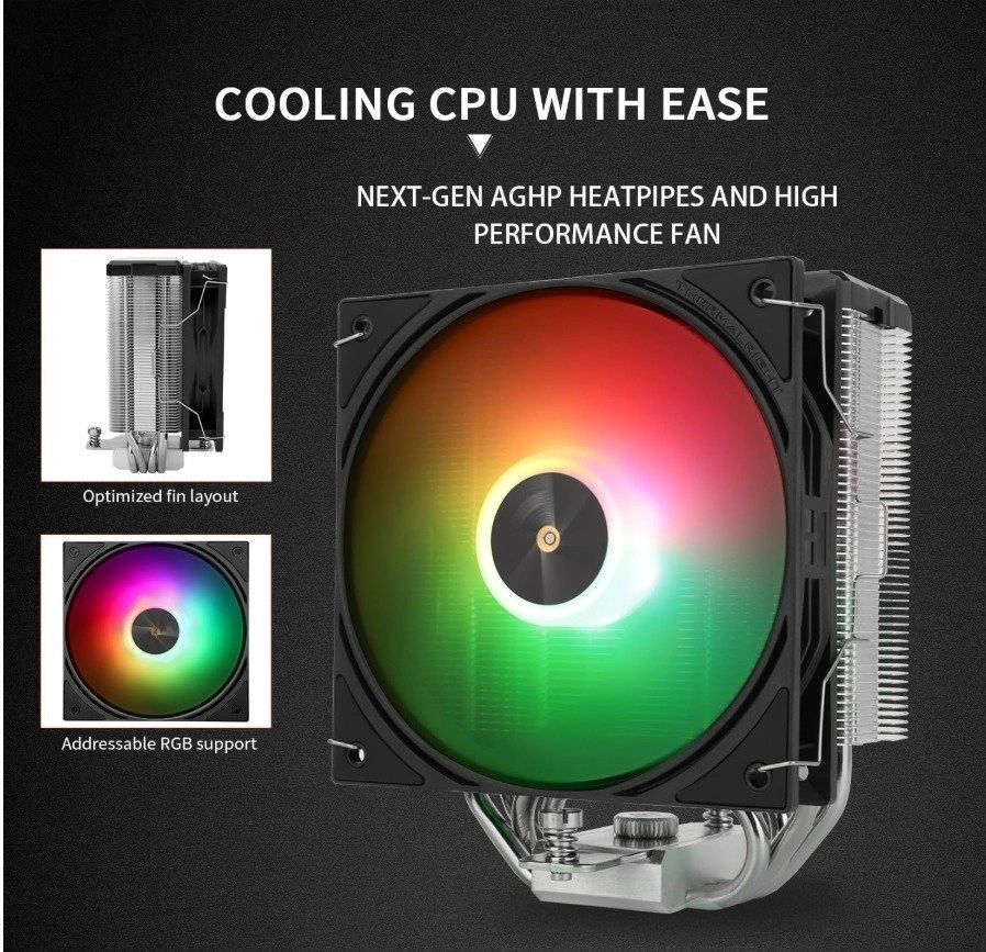 Disipador CPU Thermalright Assassin X 120 R Digital ARGB Negro vista 5