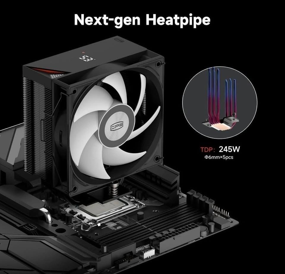 Disipador CPU PCCooler RT500 Digital ARGB Negro vista 2