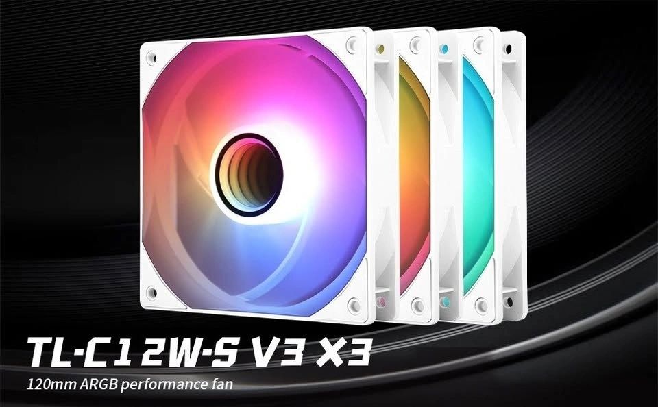 Kit 3 Ventiladores ARGB Thermalright TL-C12W-S V3 X3 Blancos Espejo Infinito vista 5