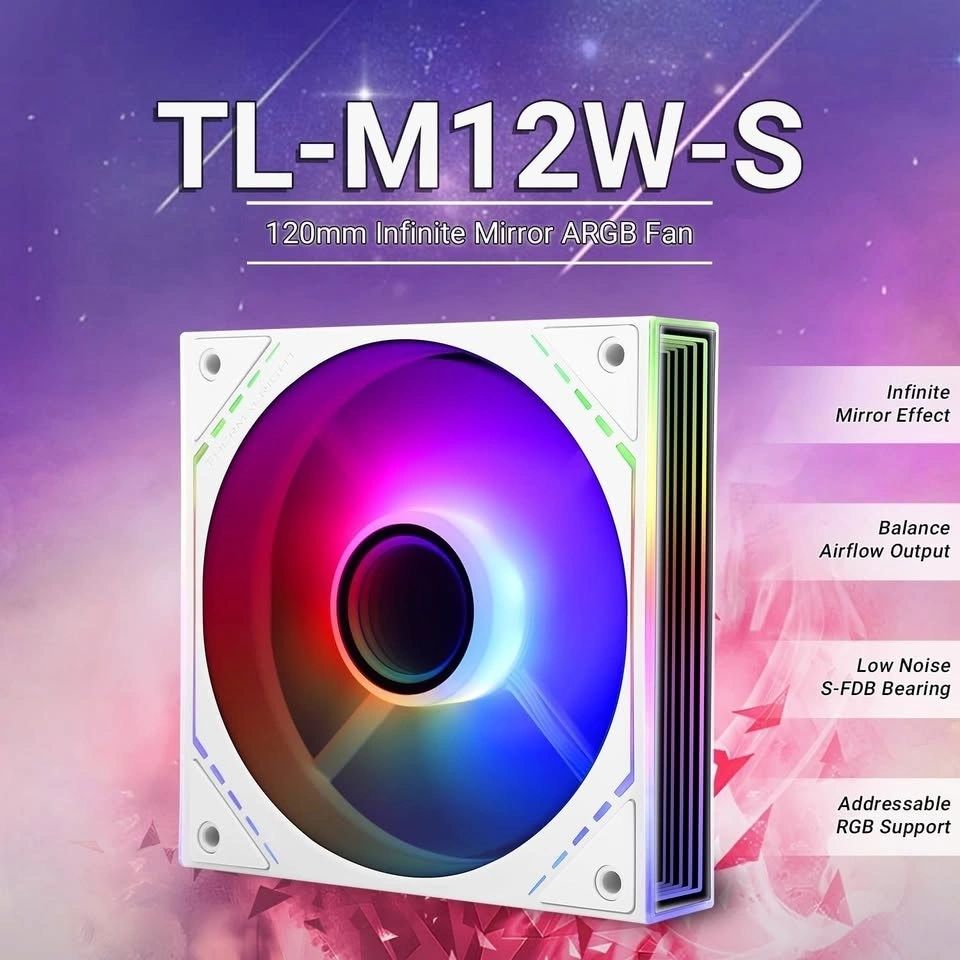Ventilador ARGB Thermalright TL-M12W-S Espejo Infinito Blanco (Unidad) vista 6