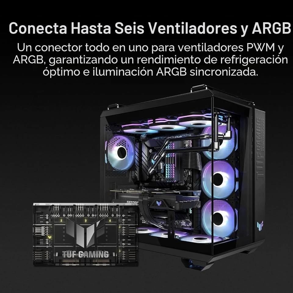 Controlador ASUS TUF Gaming para 6 Ventiladores ARGB PWM Magnético vista 4
