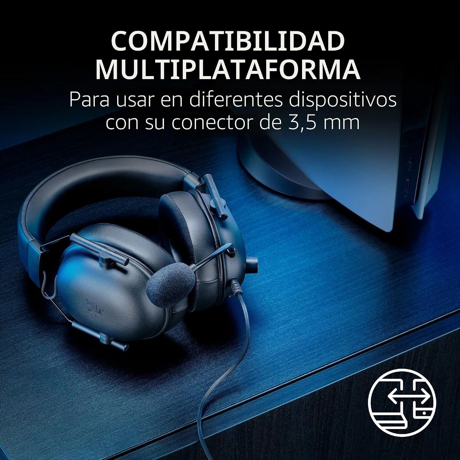 Diadema Razer BlackShark V2 X Negra vista 7