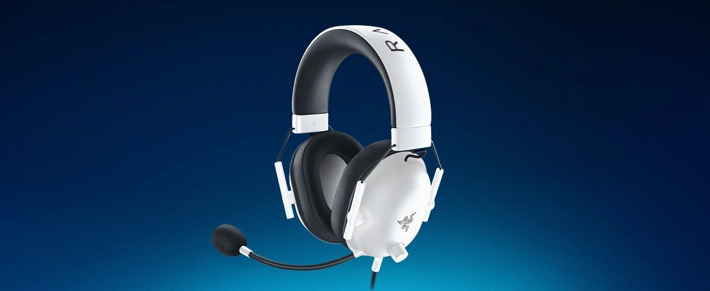 Diadema Razer BlackShark V2 X Blanca vista 5