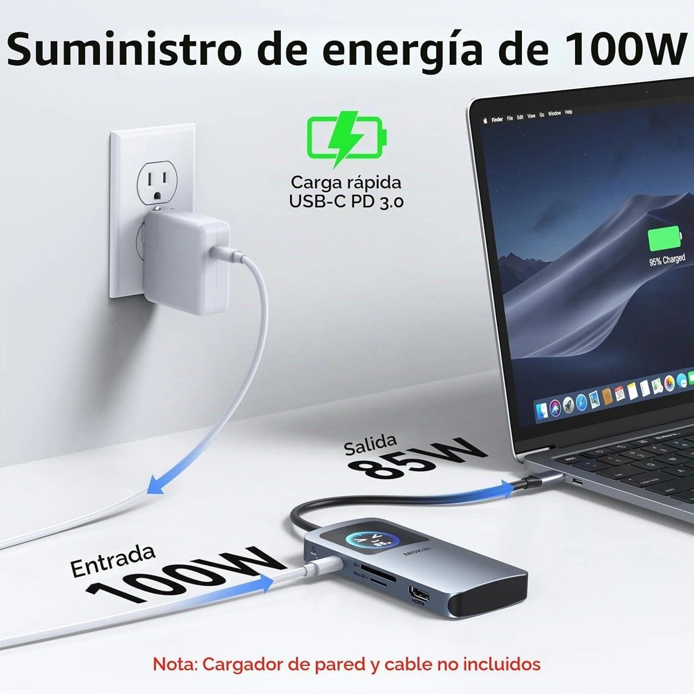 Hub USB-C MOKIN 7 en 1 con Pantalla vista 2
