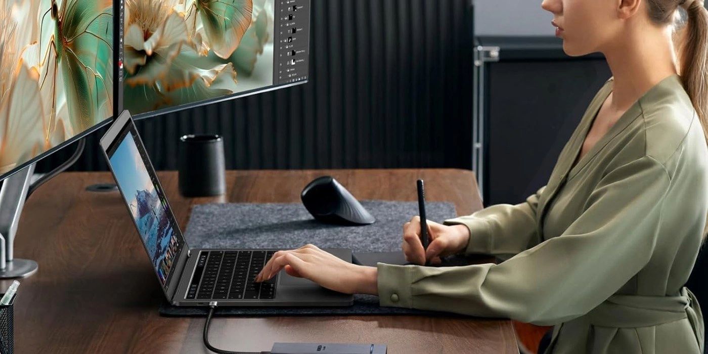 Hub USB-C UGREEN Revodok 7 en 1 Doble HDMI vista 2