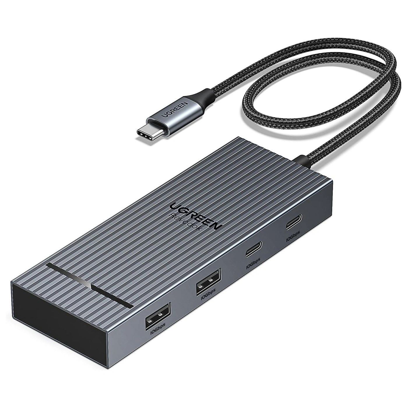 Hub USB-C UGREEN Revodok 7 en 1 Doble HDMI vista 7