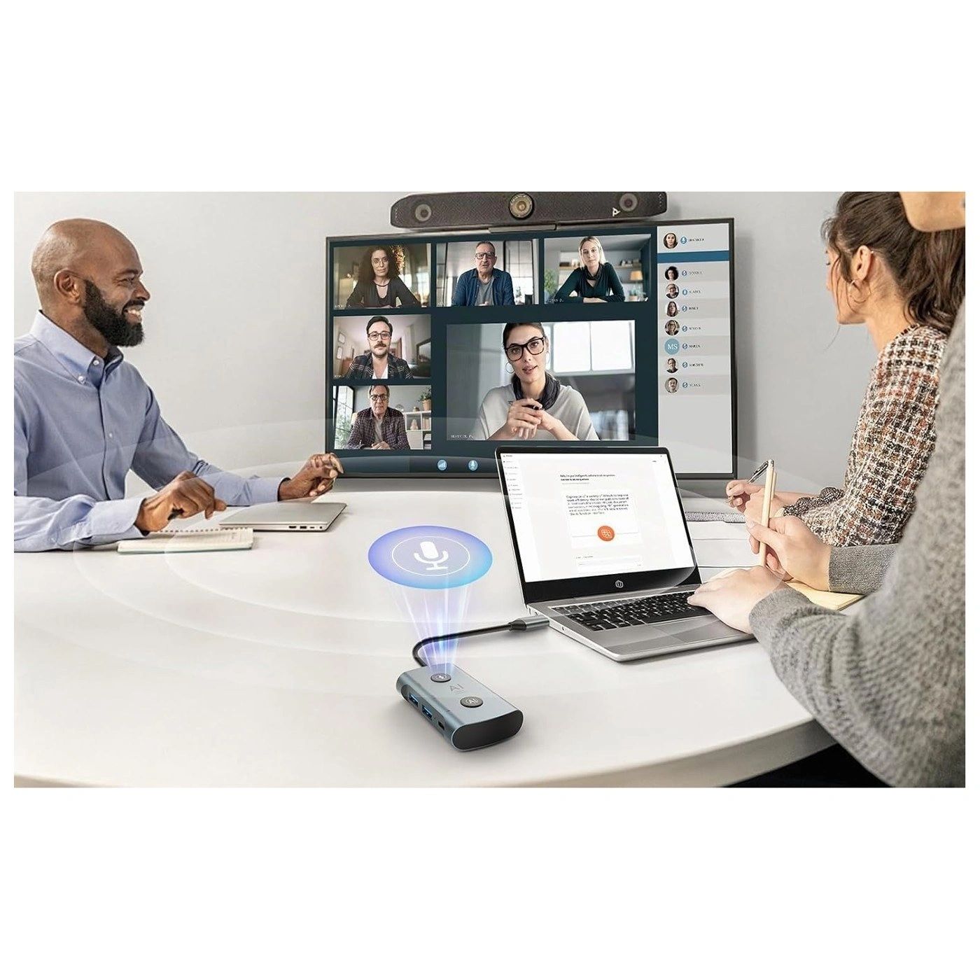 Hub USB-C TOPOINT 7 en 1 con Asistente IA vista 4