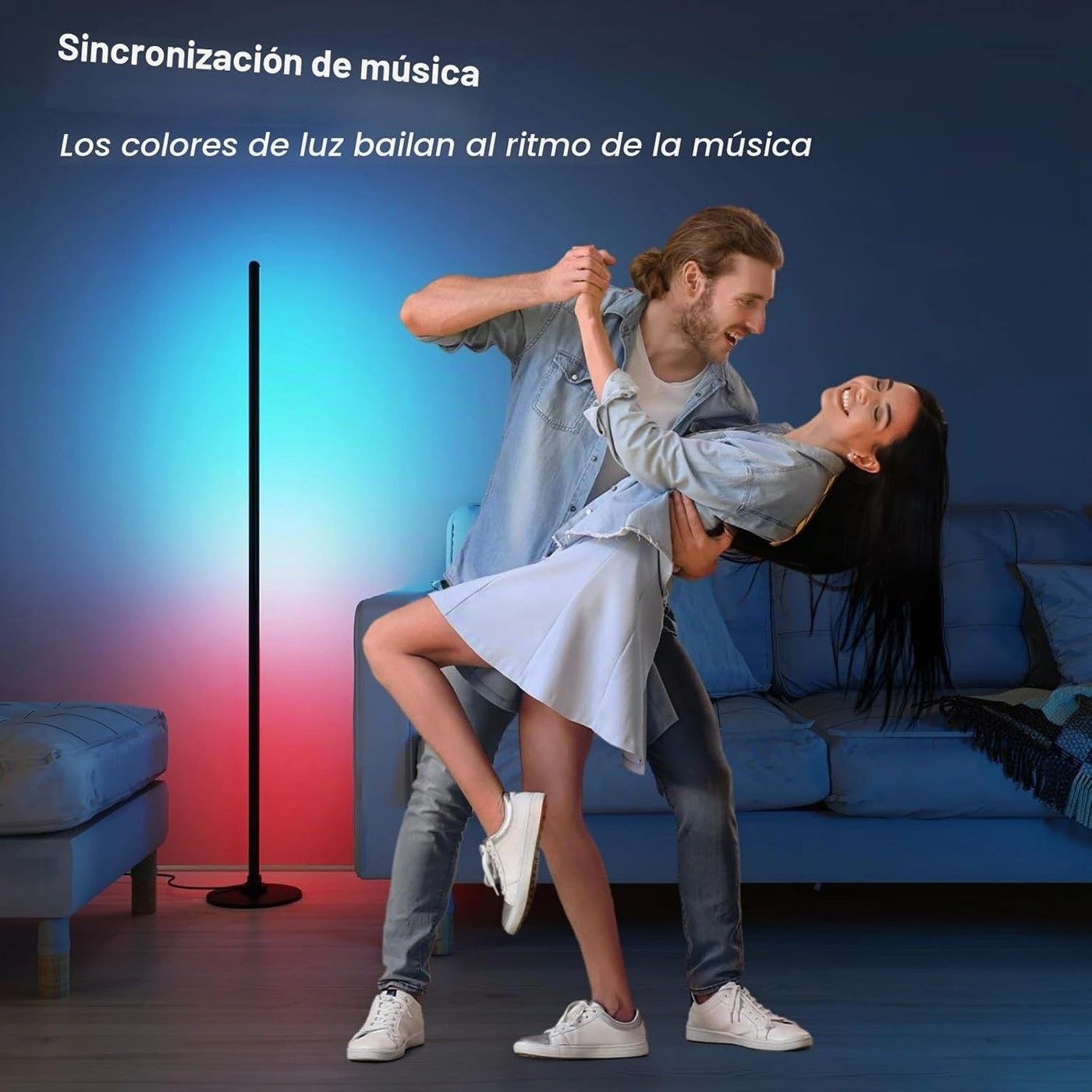 Lámpara de Pie RGB Lanmonlily 130 cm vista 4