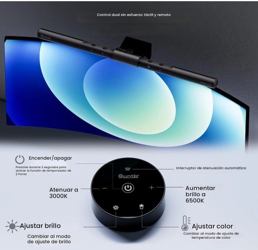 Lámpara de Monitor Quntis ScreenLinear vista 4