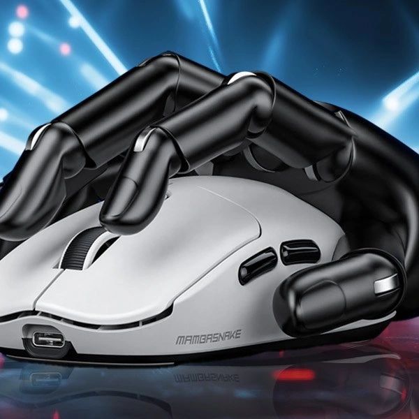 Mouse Gamer Mambasnake M3 Blanco vista 5