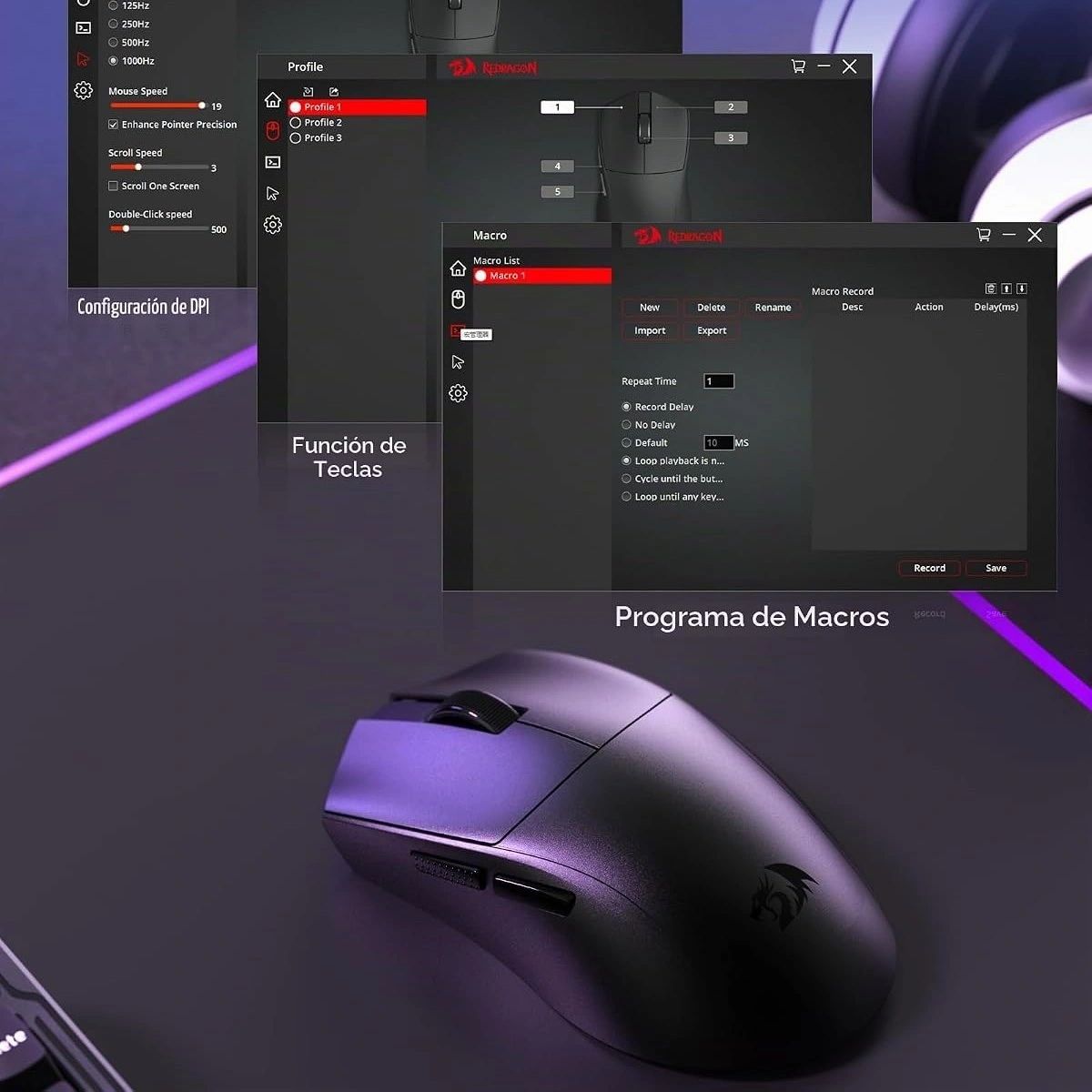 Mouse Gamer Redragon M821 AGIS AIR vista 2
