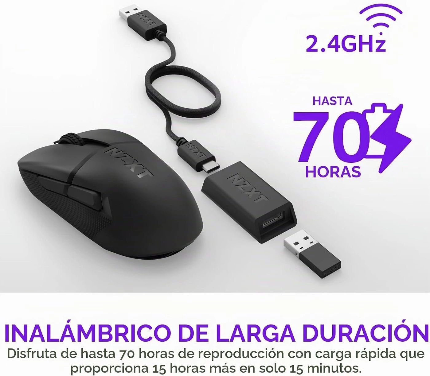 Mouse Gamer NZXT Lift Elite Negro vista 5