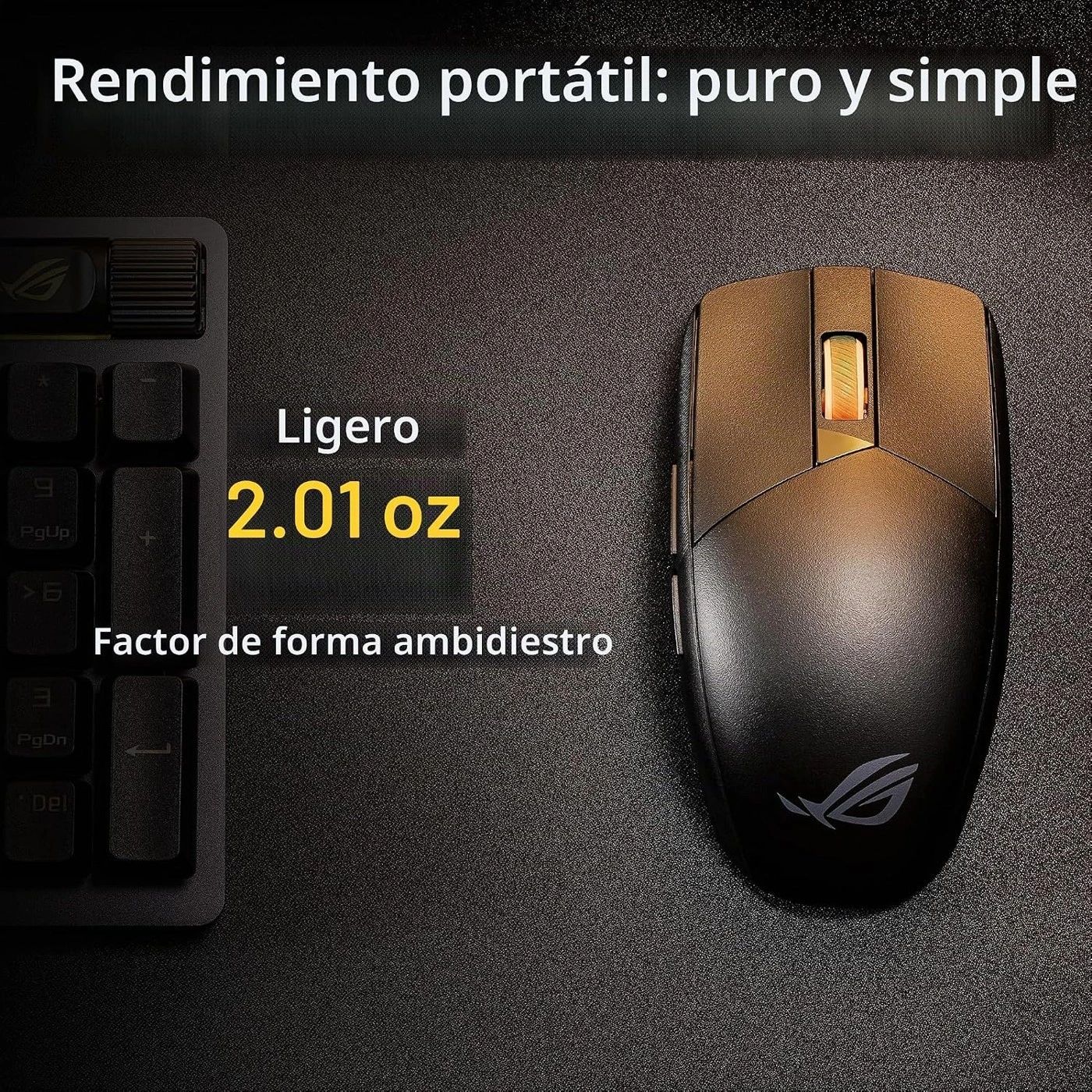Mouse Gamer ASUS ROG Strix Impact III Wireless Negro vista 2