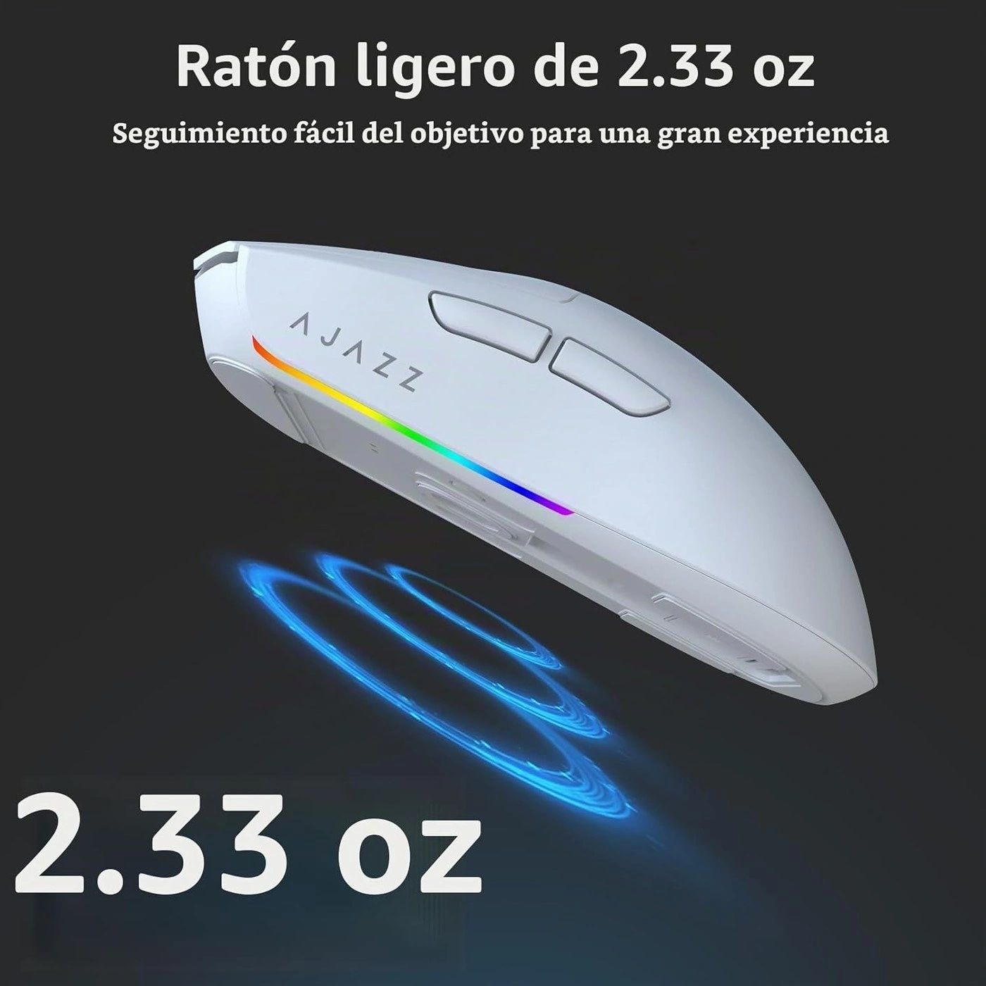 Mouse Gamer AJAZZ AJ139 V2 MC Blanco vista 3