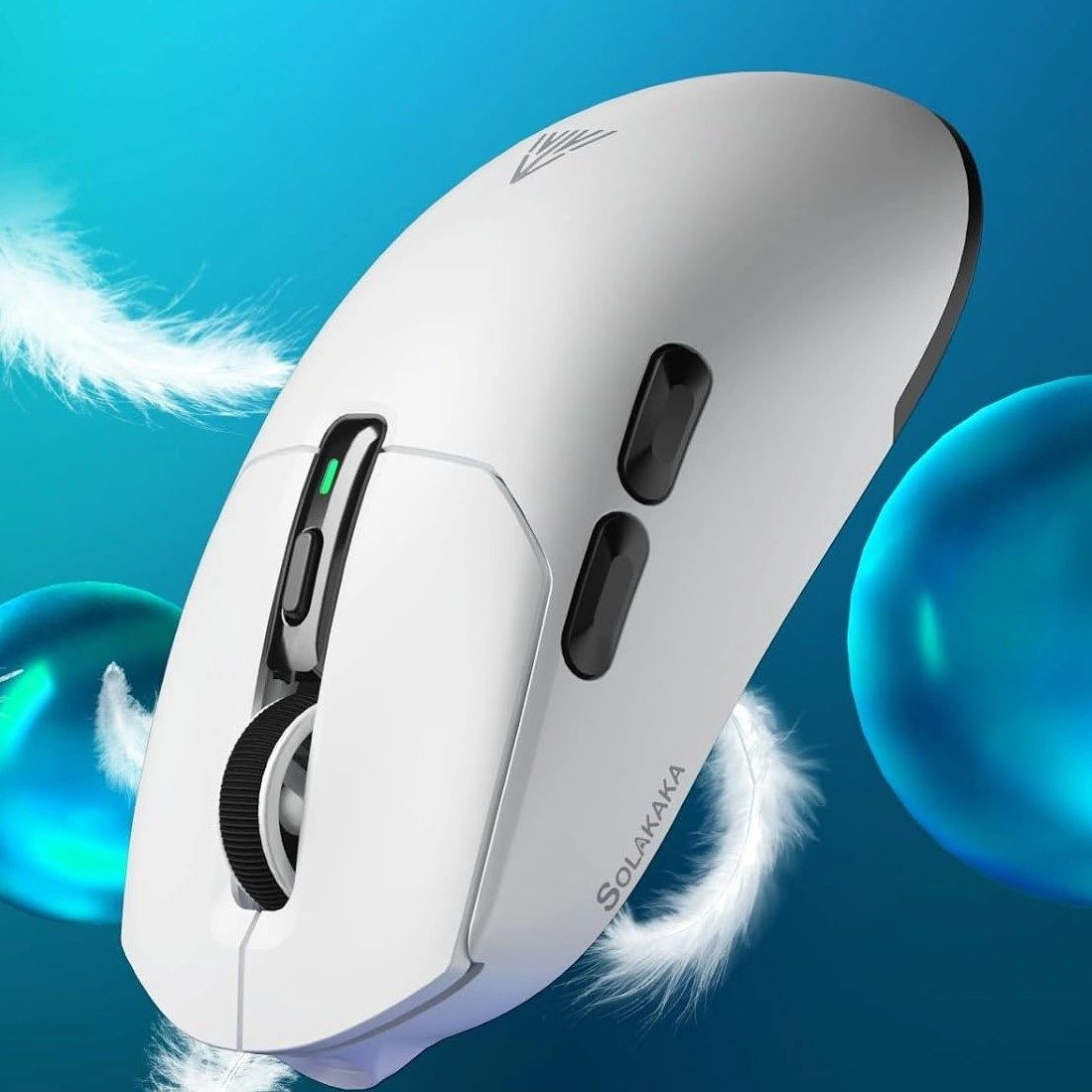 Mouse Gamer SOLAKAKA SM820 Blanco vista 3
