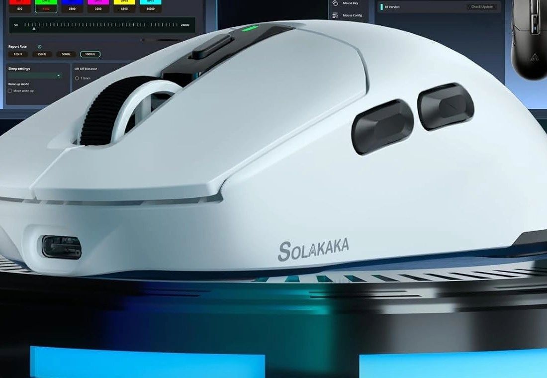 Mouse Gamer SOLAKAKA SM820 Blanco vista 2