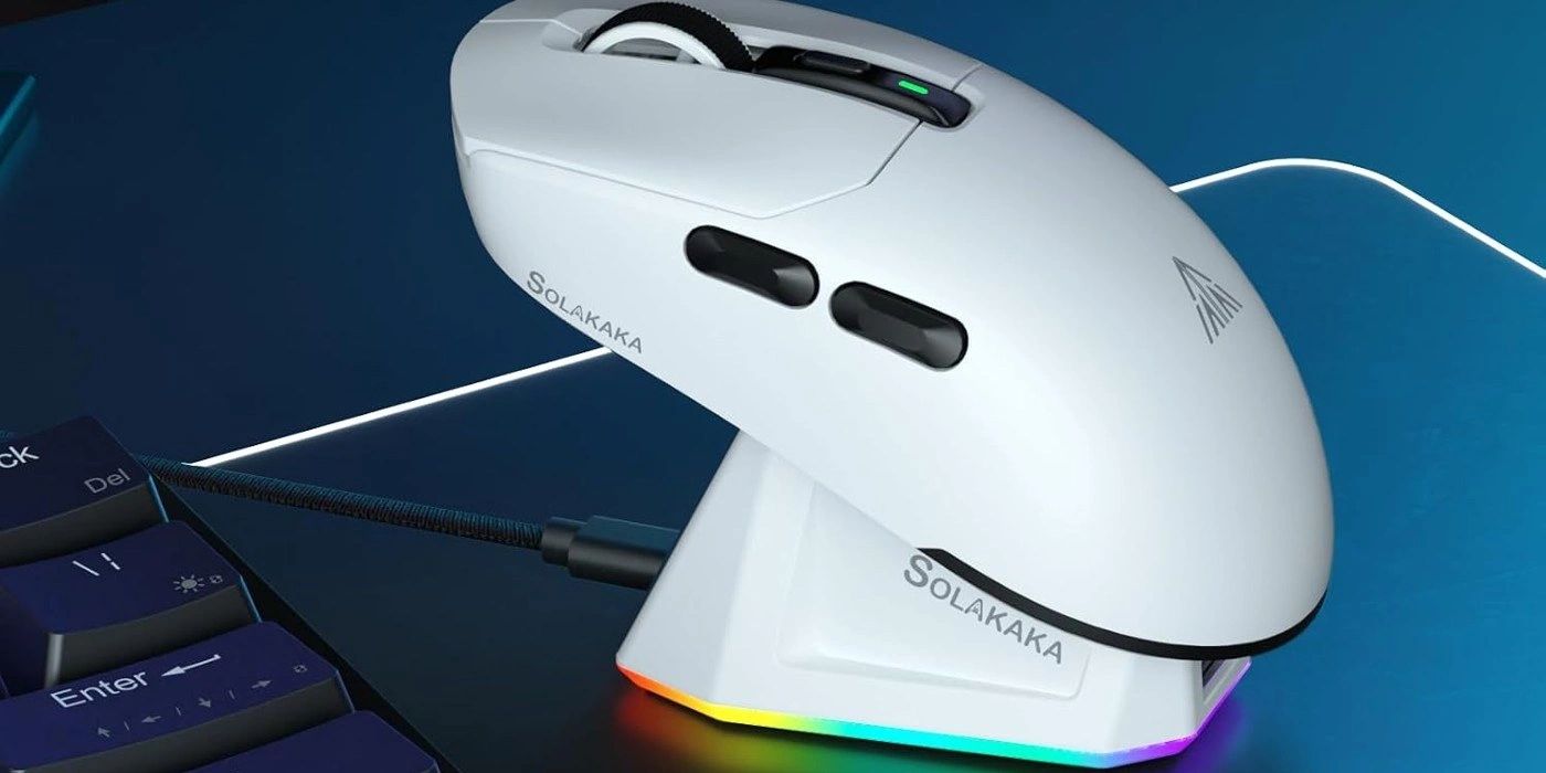 Mouse Gamer SOLAKAKA SM820 Blanco vista 4