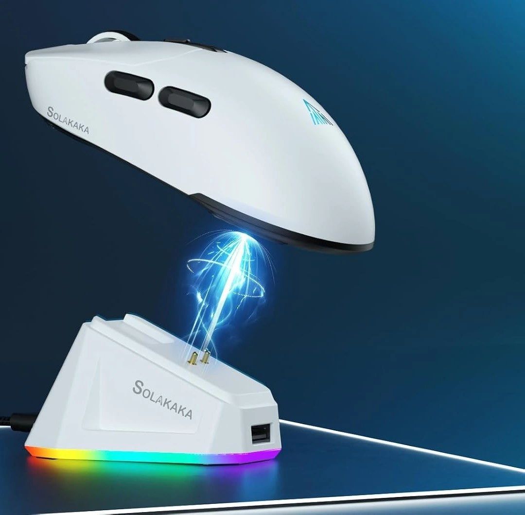 Mouse Gamer SOLAKAKA SM820 Blanco vista 5