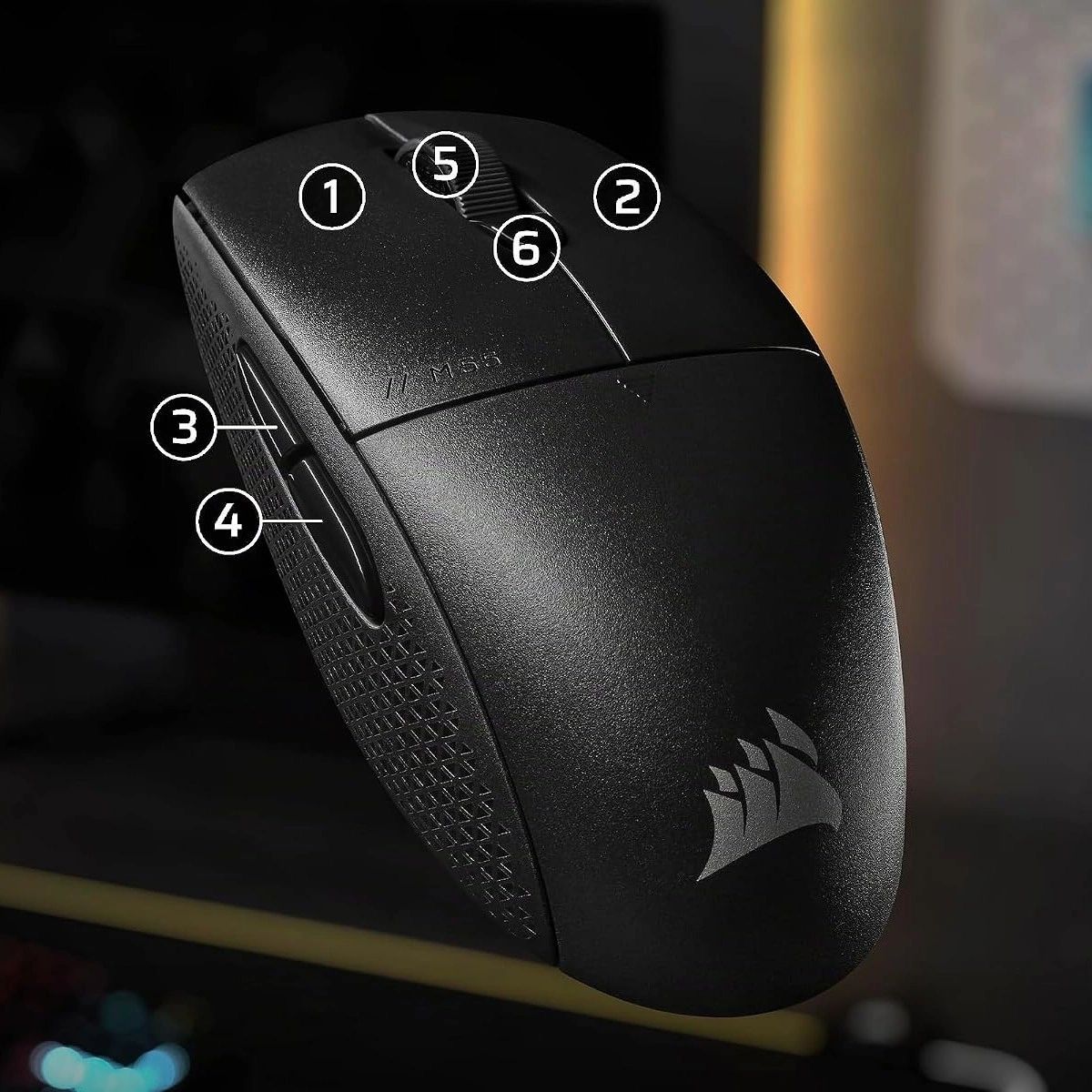 Mouse Gamer CORSAIR M55 Wireless Negro vista 2
