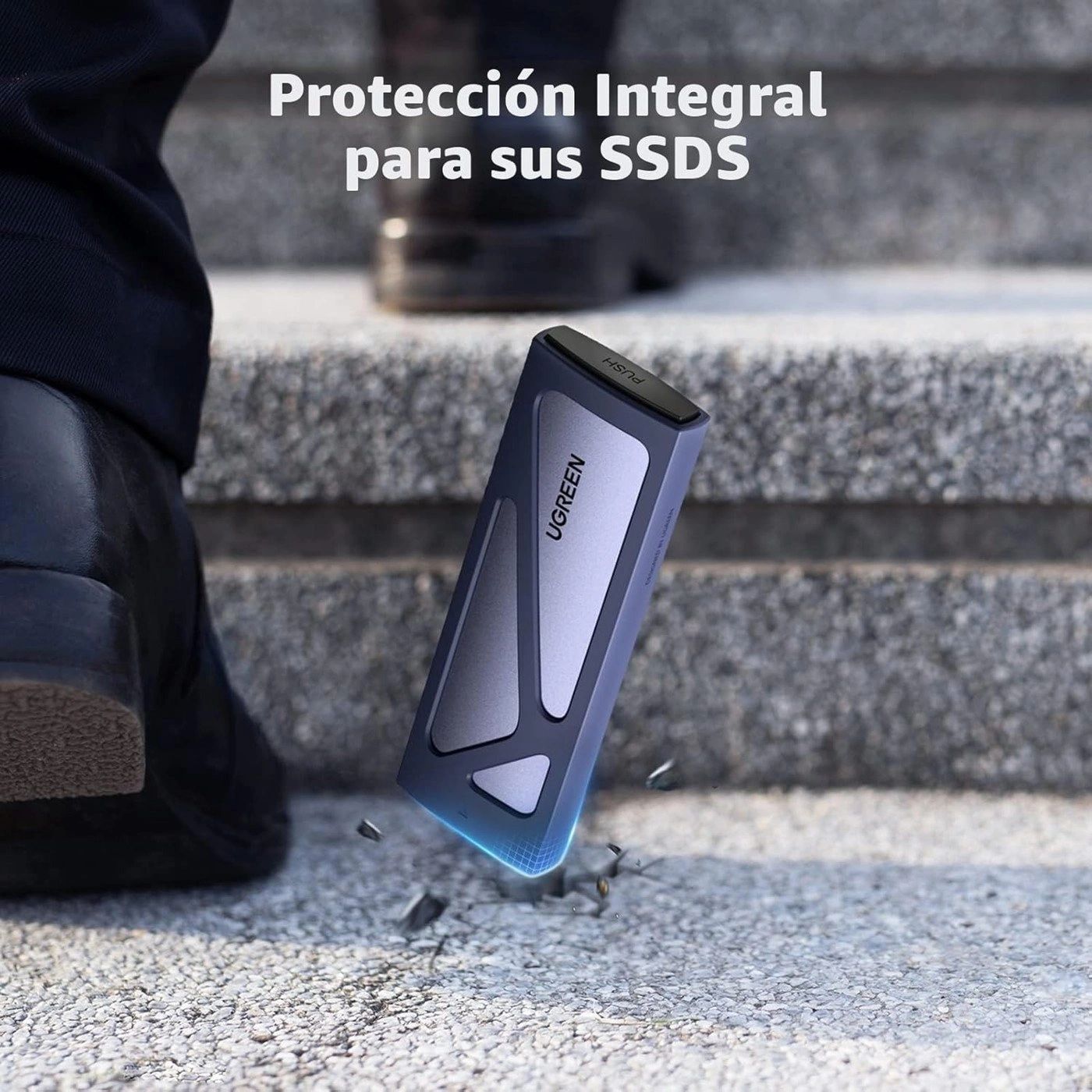 Carcasa SSD UGREEN M.2 NVMe 10 Gbps vista 2