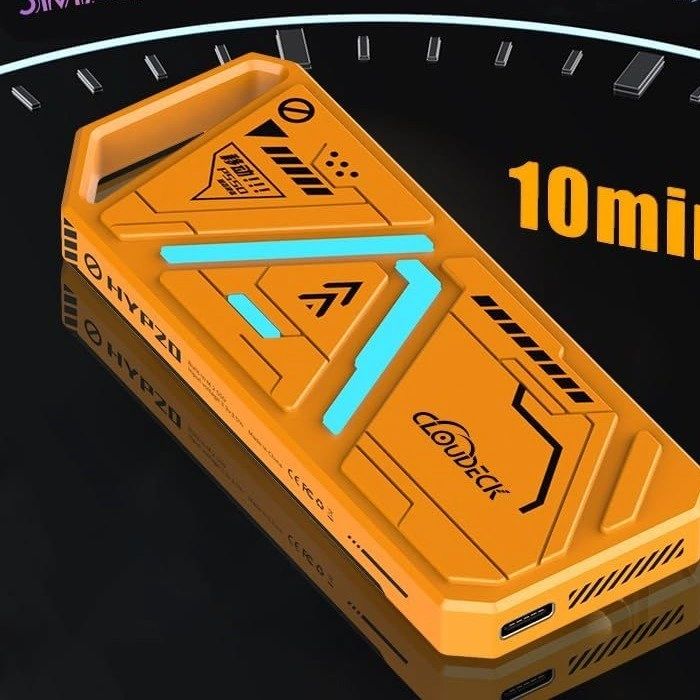 Carcasa SSD CLOUDECK RGB Naranja vista 4
