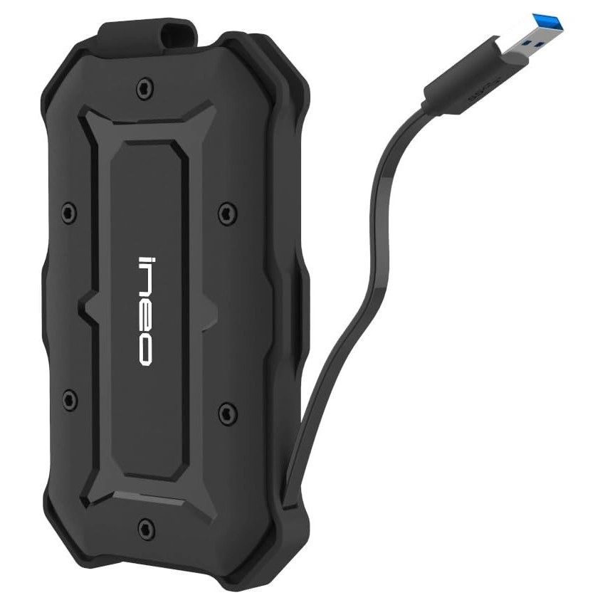 Carcasa Disco 2,5" ineo Militar Negra