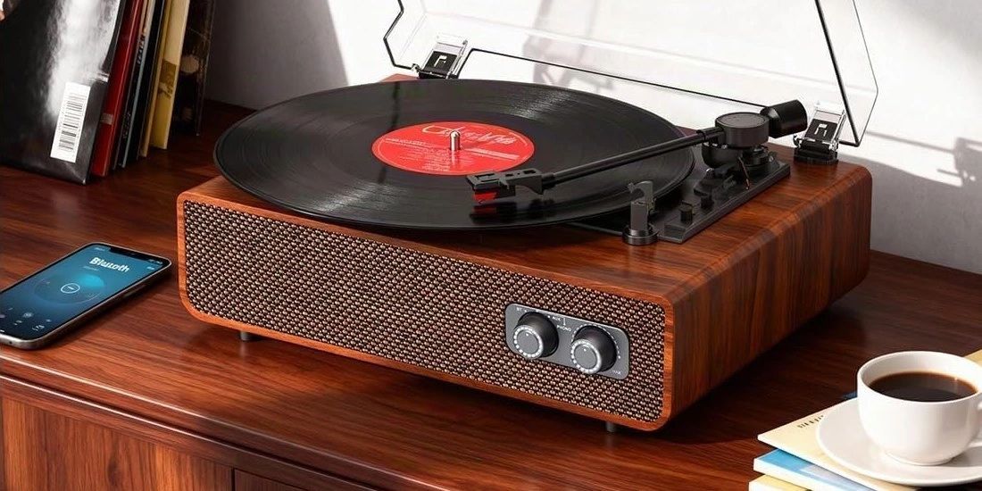Tocadiscos Vintage Point 3 Madera vista 2