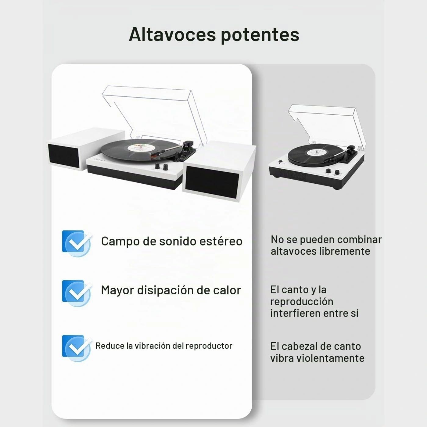 Tocadiscos LP&No.1 Blanco vista 5