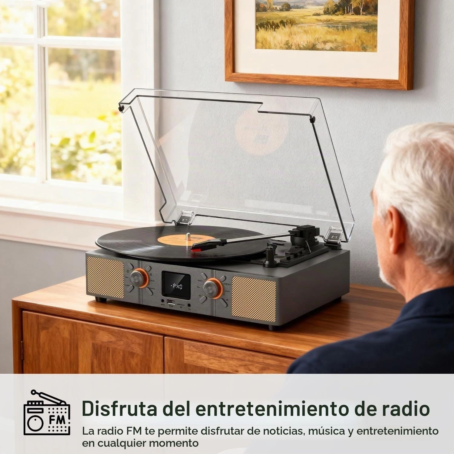 Tocadiscos Vinyls Link Gris vista 6