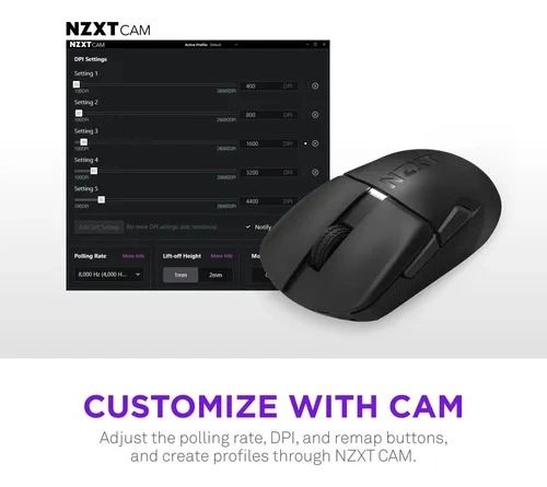 Mouse Gamer NZXT Lift Elite Negro vista 4