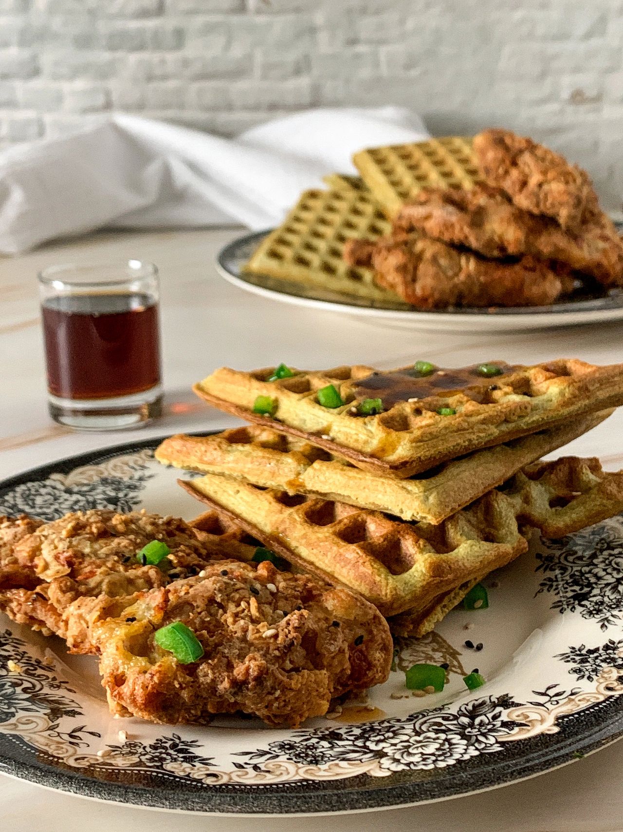 Recipe Japanese Fried Chicken With Matcha Waffles