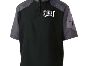 Black and gray short-sleeve pullover with a front pocket and 'Select' logo.