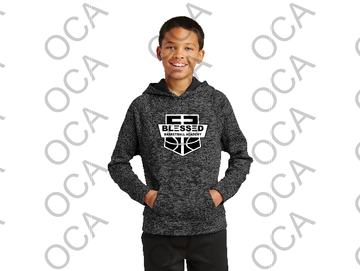  Sport-Tek® Youth PosiCharge® Electric Heather Fleece Hooded Pullover