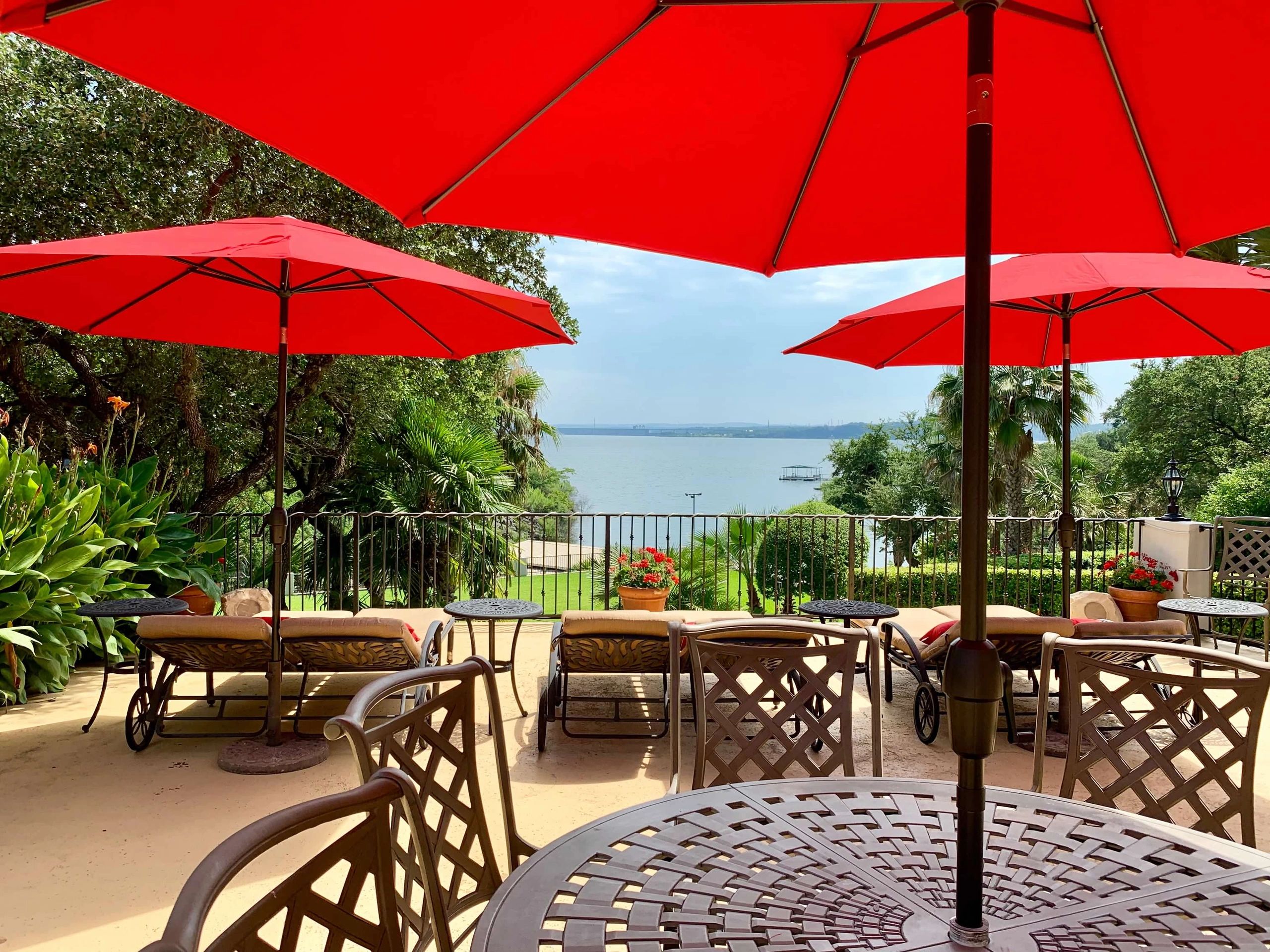 Back patio overlooking Lake Travis