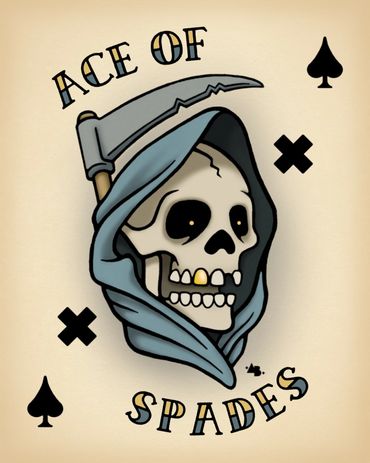 american neo trad tattoo illustration sailor jerry flash art +AB+ Aaron Black
grim reaper, skull 