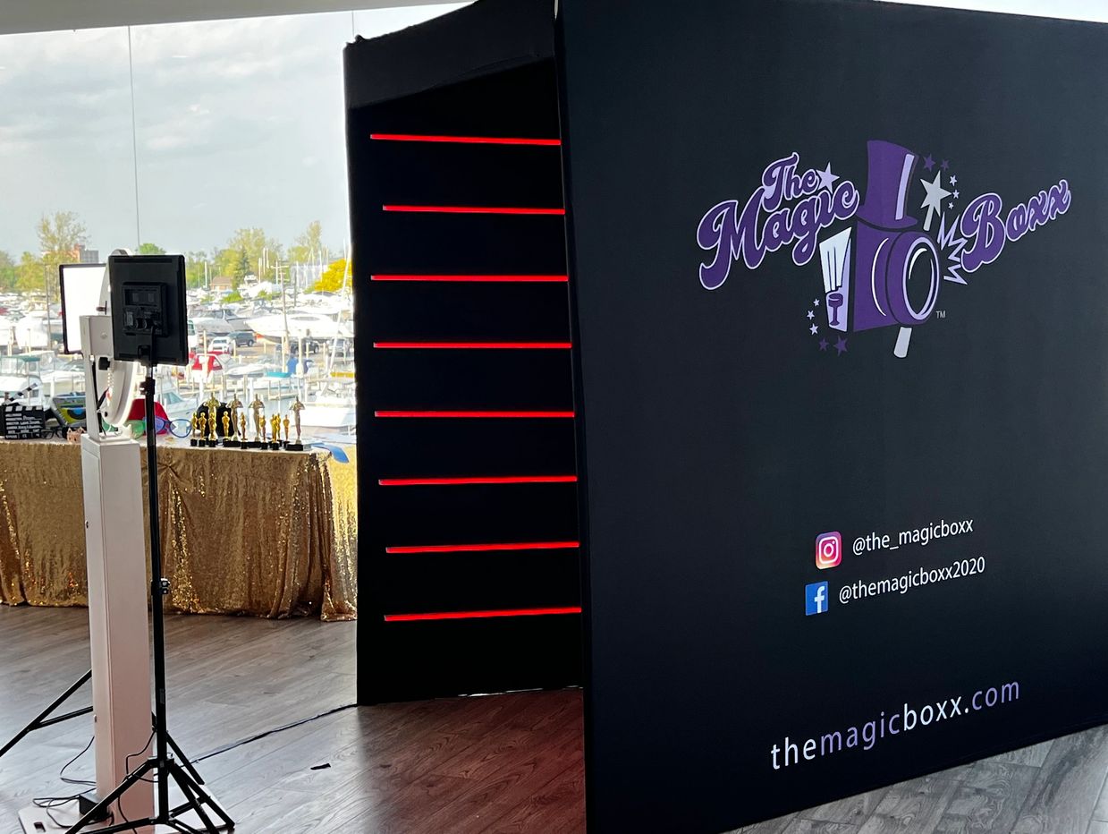 The Magic Boxx Vogue Booth Setup. Get you images delivered by text and email. This booth can be the 