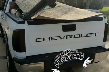 Garbage day leftovers Pickup truck load