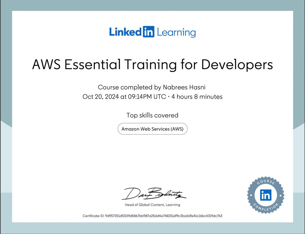 AWS Essential Training for Developers 