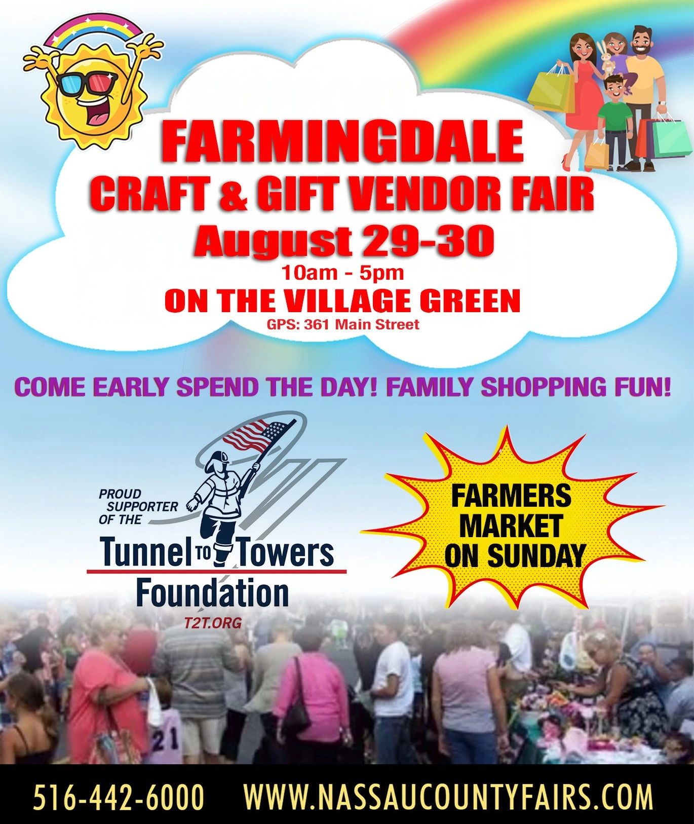 Franklin Square Street Fair poster. Family fun with vendors, food trucks, and bounce houses!