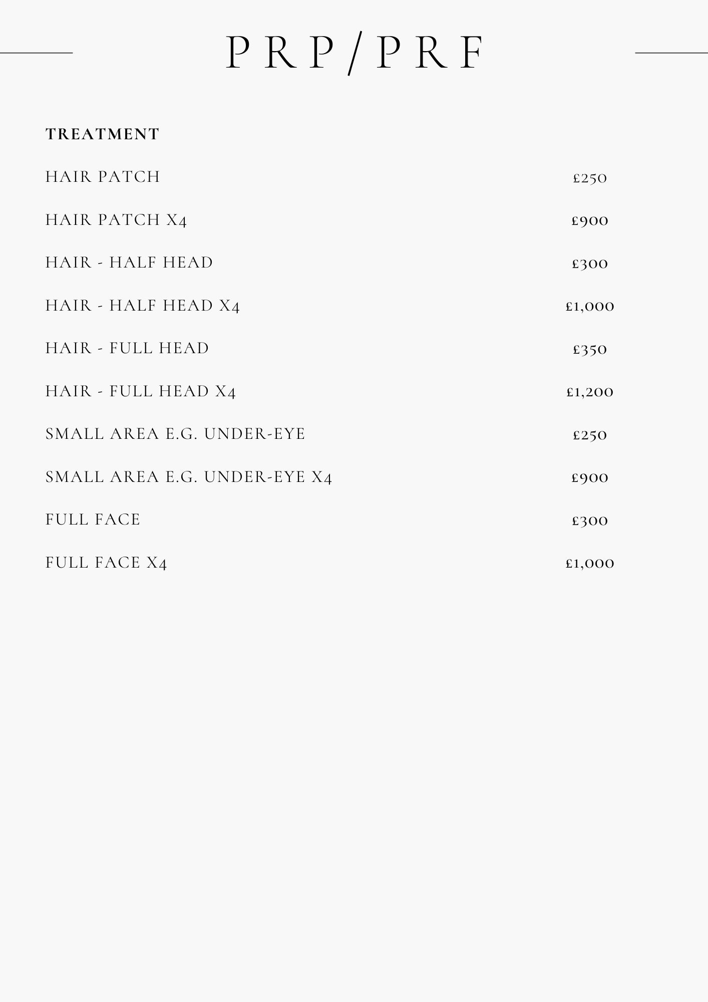 Price List PRP