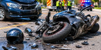 Accidente de motocicleta.