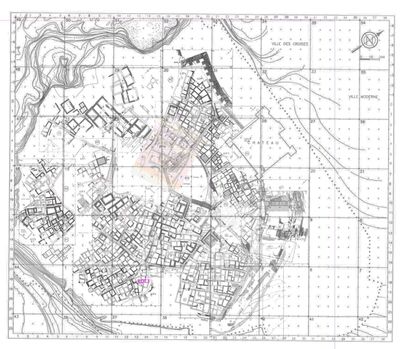 This map brings urban layout of the Byblos across Early Bronze Age I through Iron Age III.