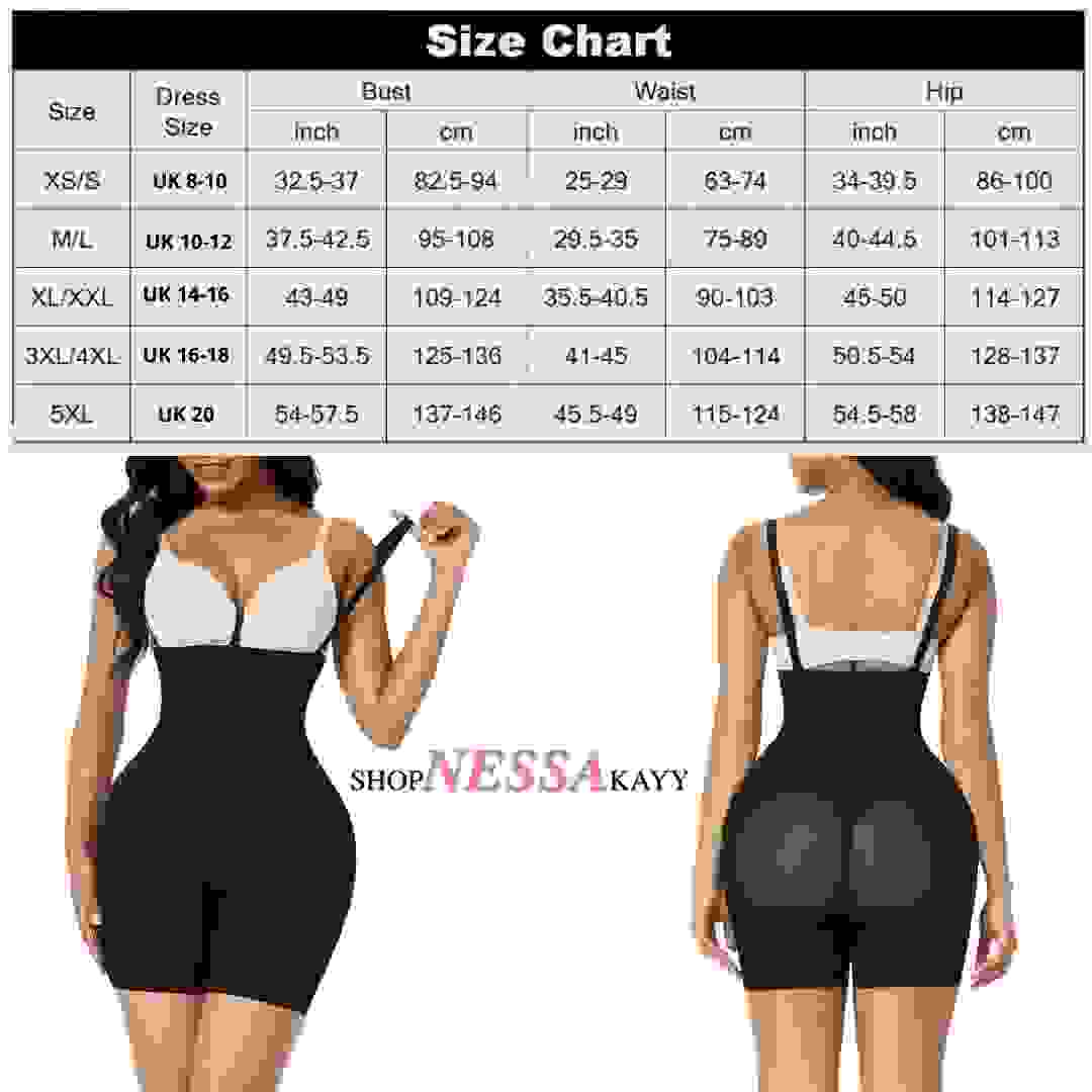 And Shapewear Size Chart