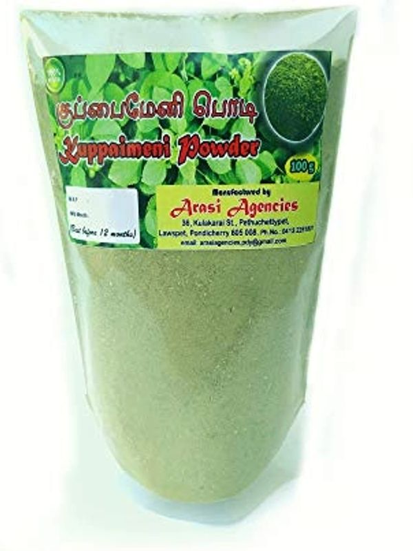 Kuppaimeni Powder (Indian Nettle /Acalypha indica Herb) Size -100g, Material-Powder, Color-Green