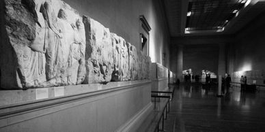Sculptures in the Parthenon Gallery in the British Museum
