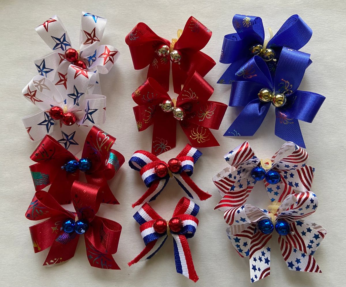 Patriotic Collection Bows (24ct pkgs)