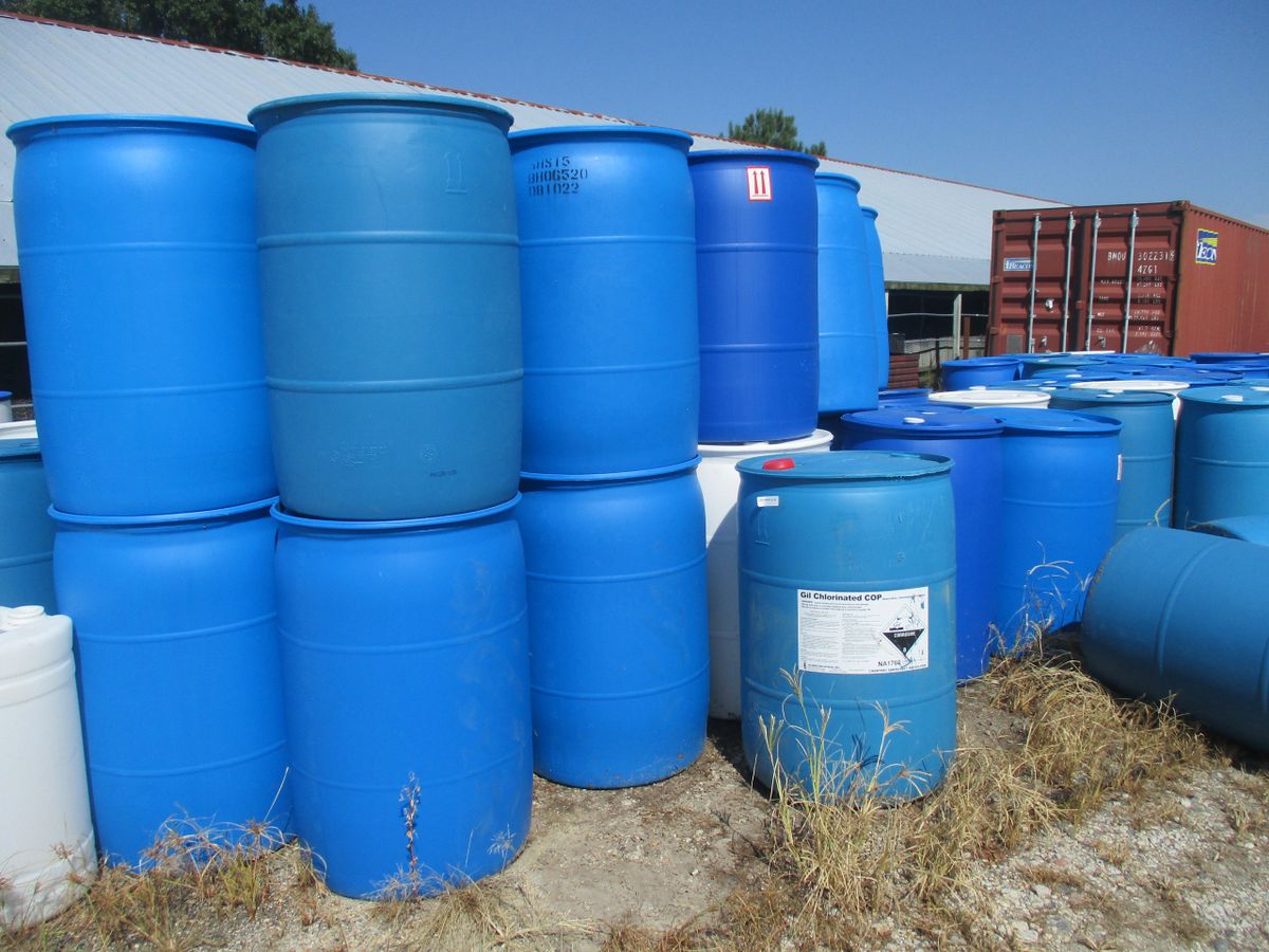 Used 55 Gallon Plastic BarreL